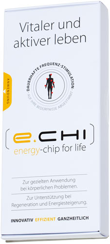 Produktverpackung - e-chi-Energy-Chip - Therapiezentrum Kattnig